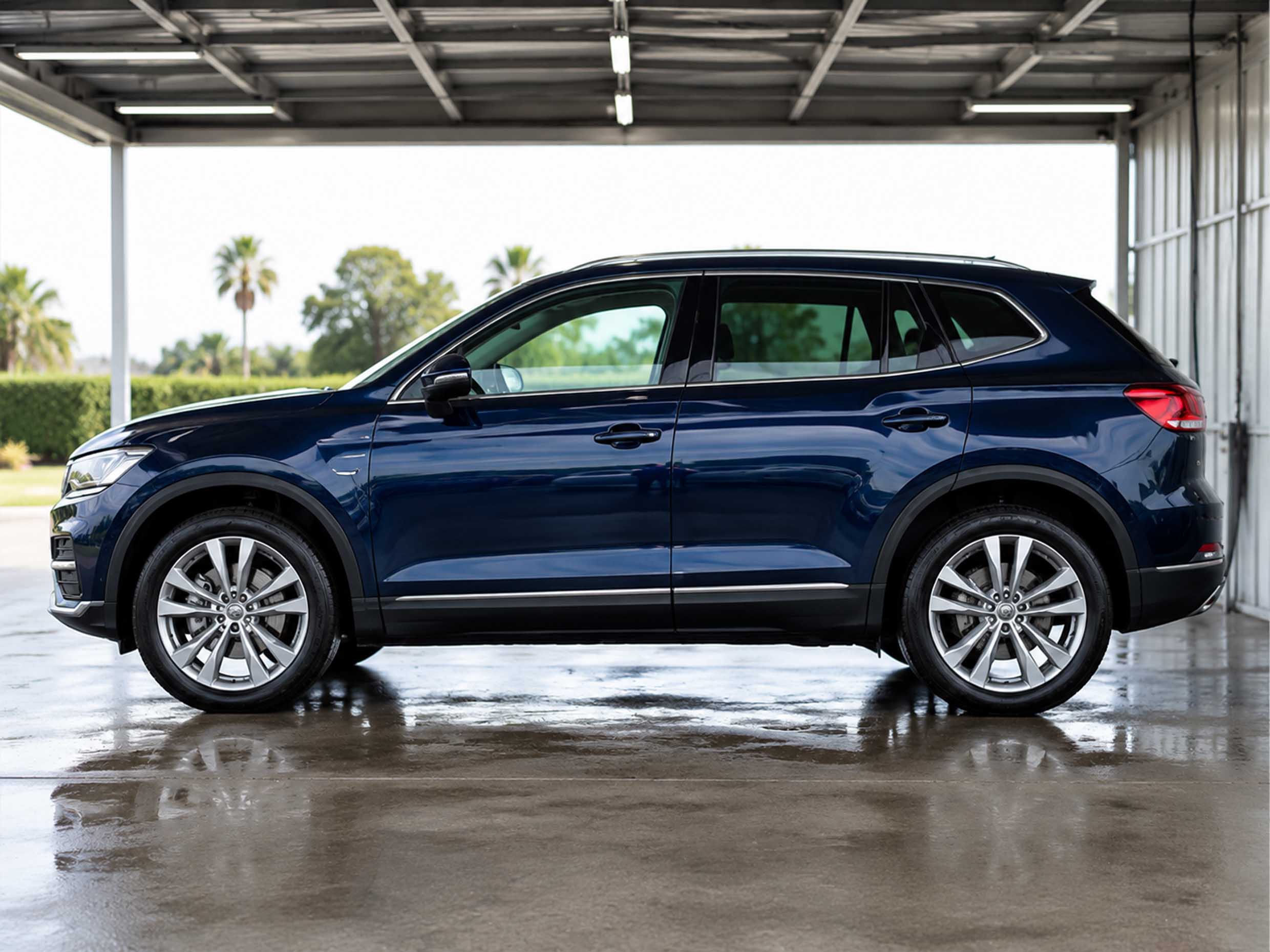 Clean vehicle exterior after EcoSteam car wash