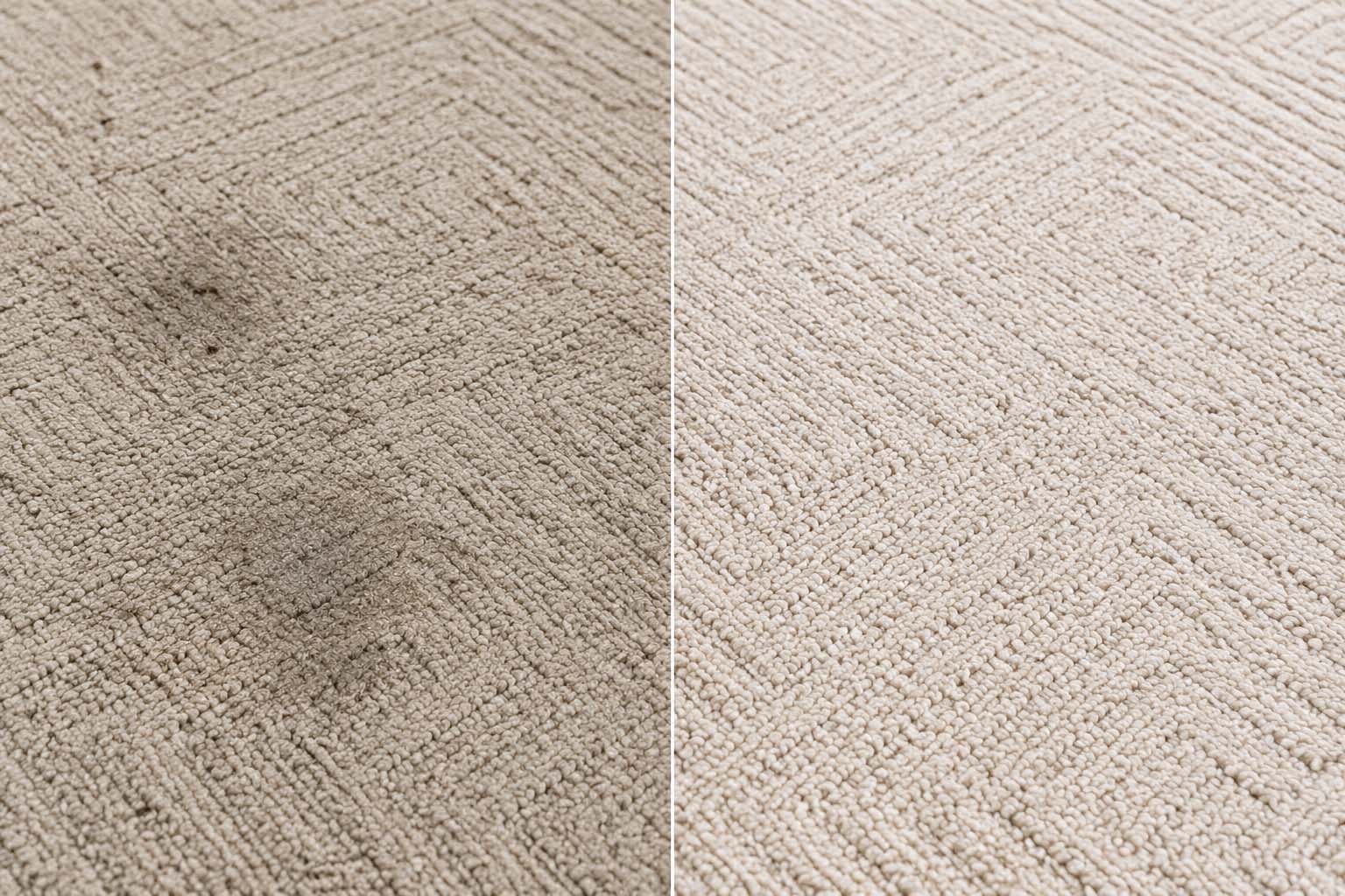 Carpet before and after steam cleaning